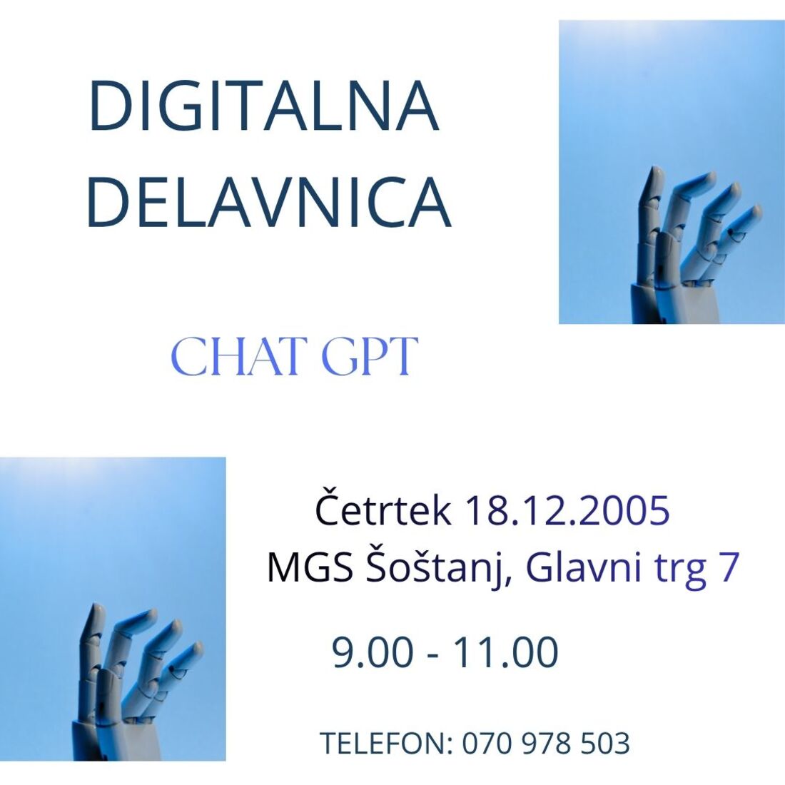 Delavnica CHAT GPT