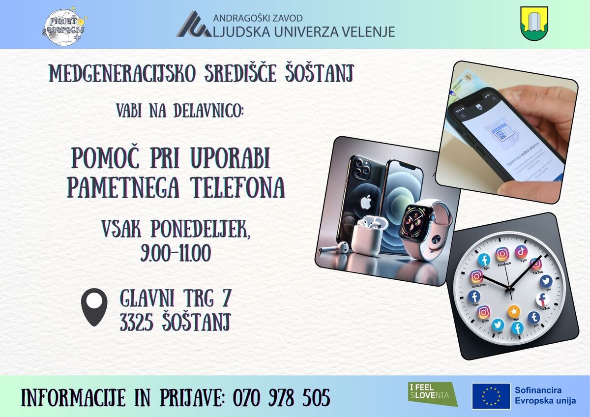 Pomoč pri uporabi pametnega telefona