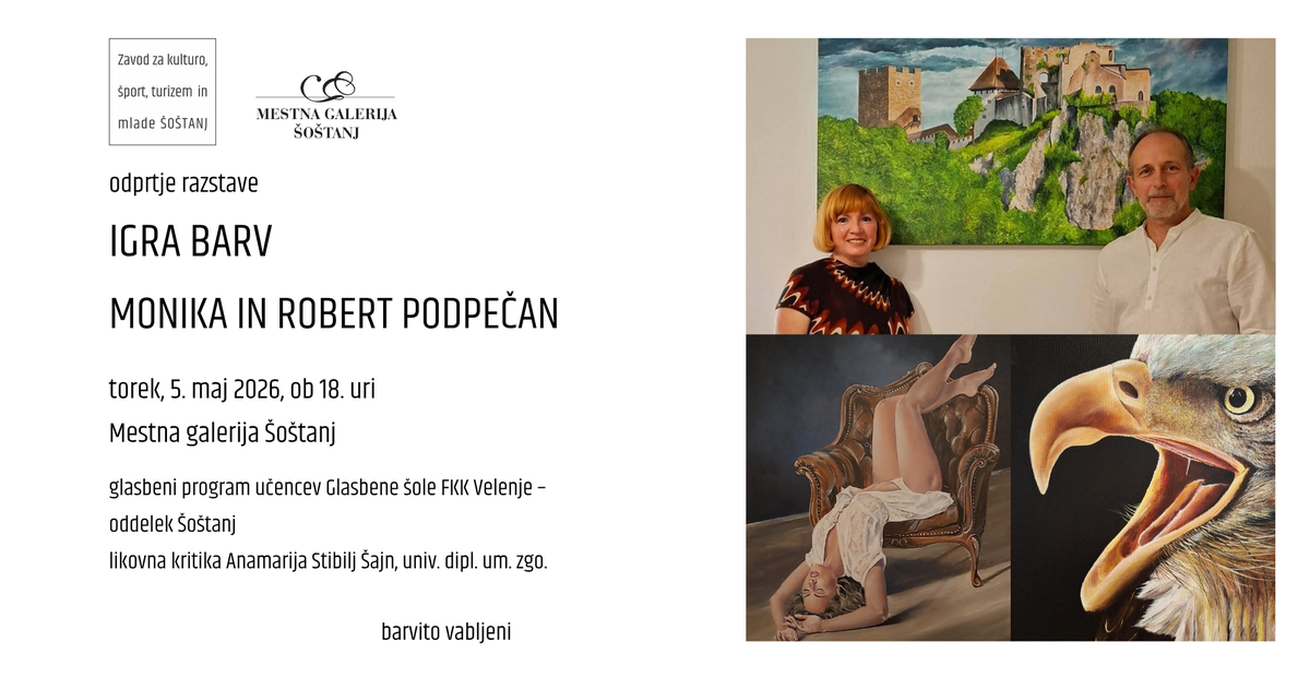 Igra barv - razstava Monike in Roberta Podpečana
