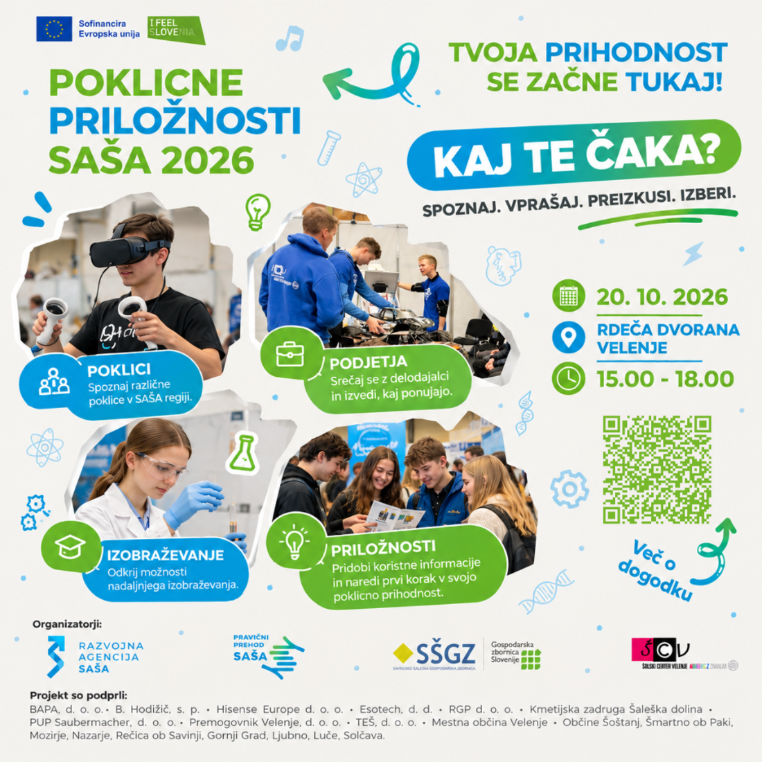 Poklicne priložnosti SAŠA 2026 – odkrijte svojo prihodnost!